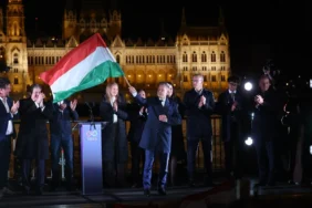 AA PETER MAGYAR CLAIMS VICTORY IN HUNGARYS GENERAL ELECTION X