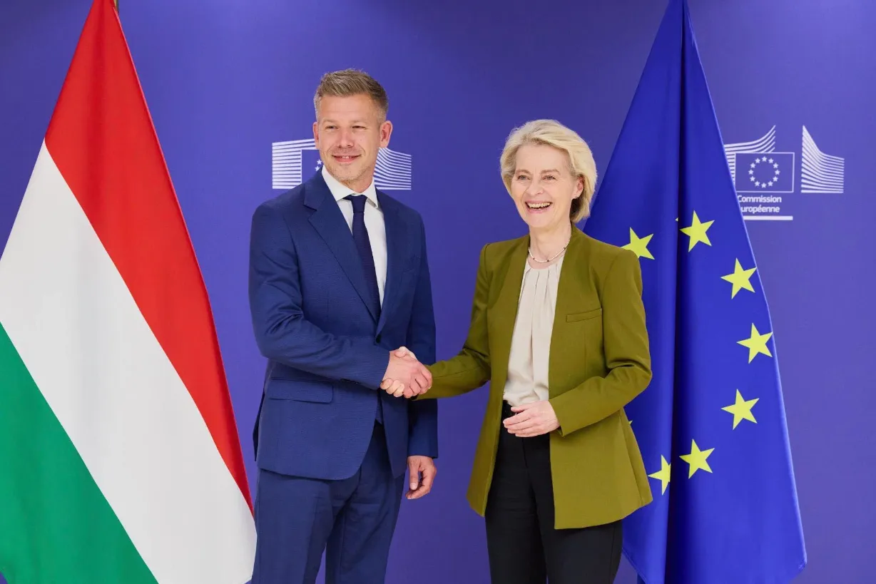 Peter Magyar And Ursula Von Der Leyen In Brussels