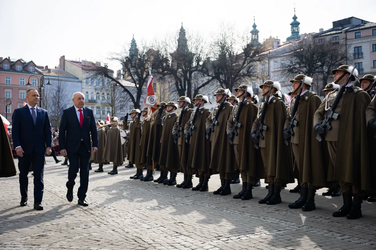 Hungarian President Tamas Sulyok With Polish President Nawrocki