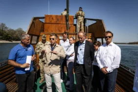 Hungary Begins Sinking Two Huge Barges To Raise Danube Water Levels Near Paks X