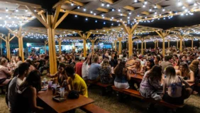 People Sitting And Talking At The Sziget Festival X