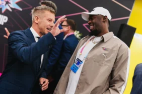 Peter Magyar And Usain Bolt In Budapest X