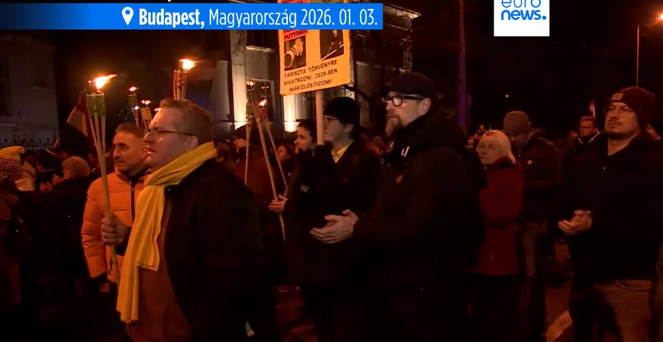 Budapest Demonstration Slovak Embassy