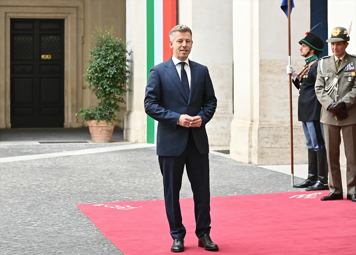 AA HUNGARYS PRIME MINISTERDESIGNATE PETER MAGYAR IN ROME
