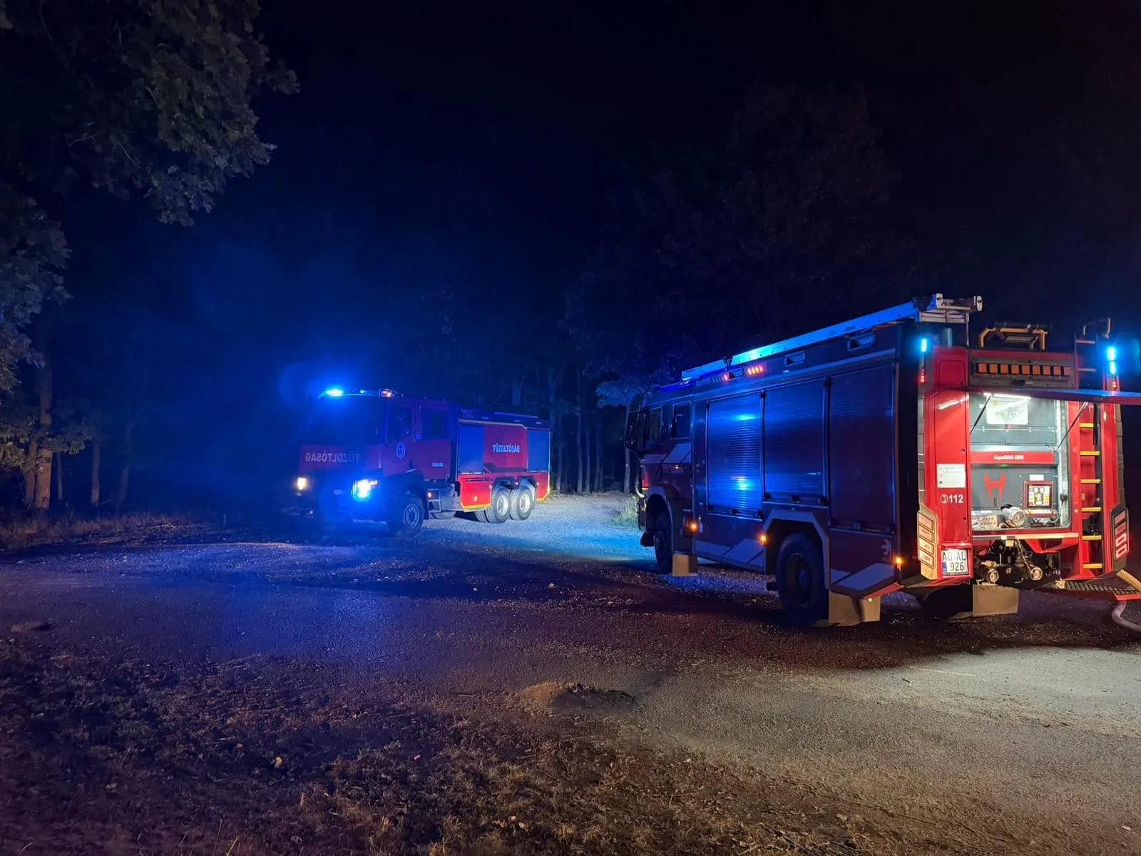 Hungary Koszeg Forest Fire Firefighters