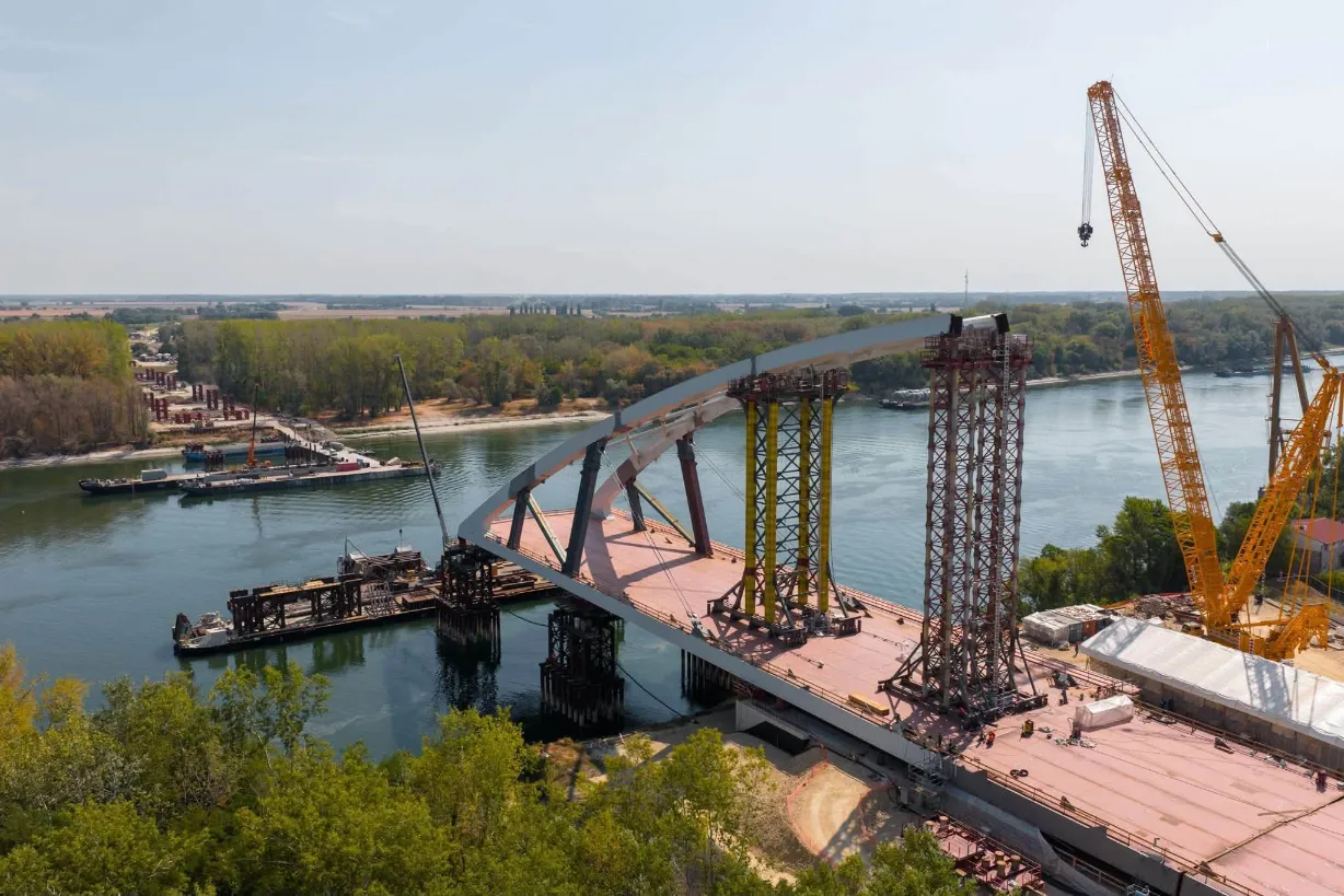 New Danube Bridge At Mohacs