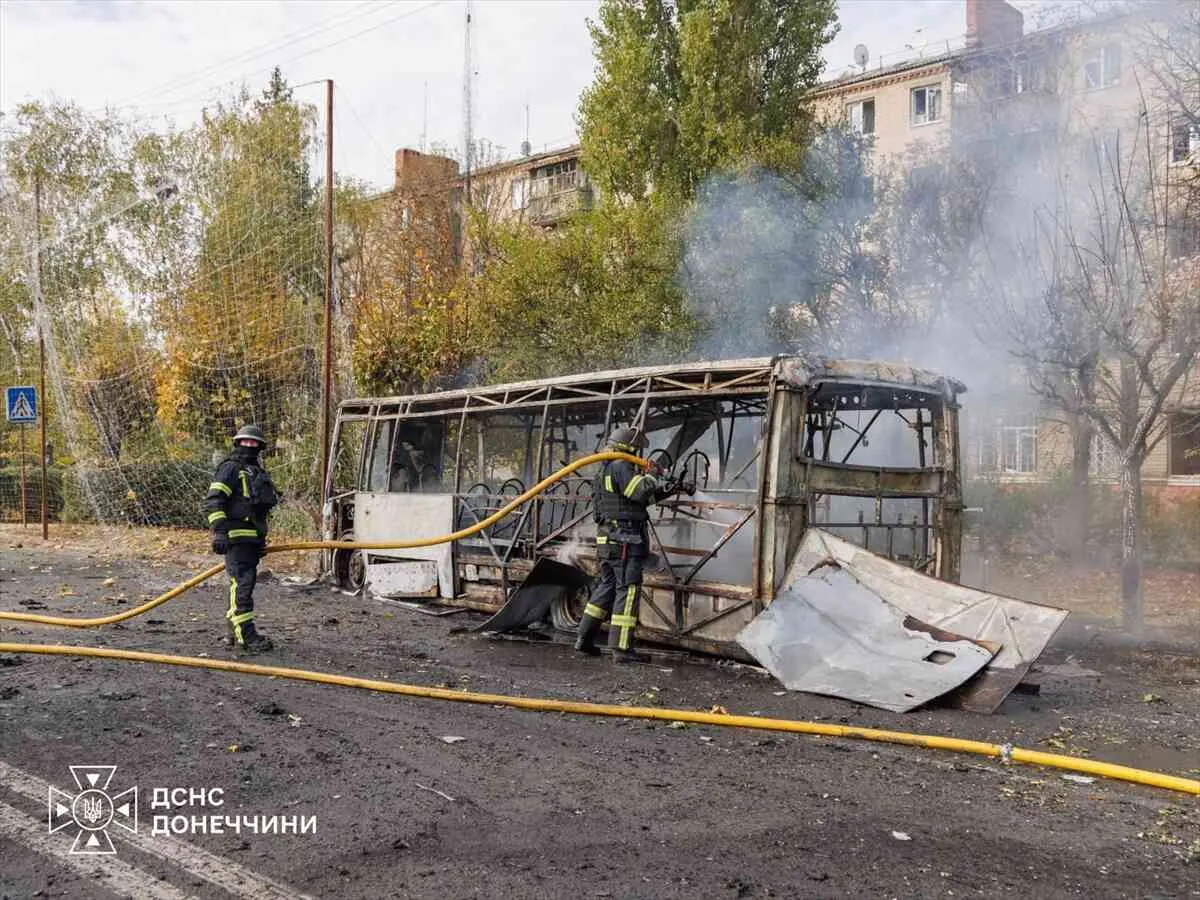 Russia Strikes Civilian Bus In Ukraine Kills