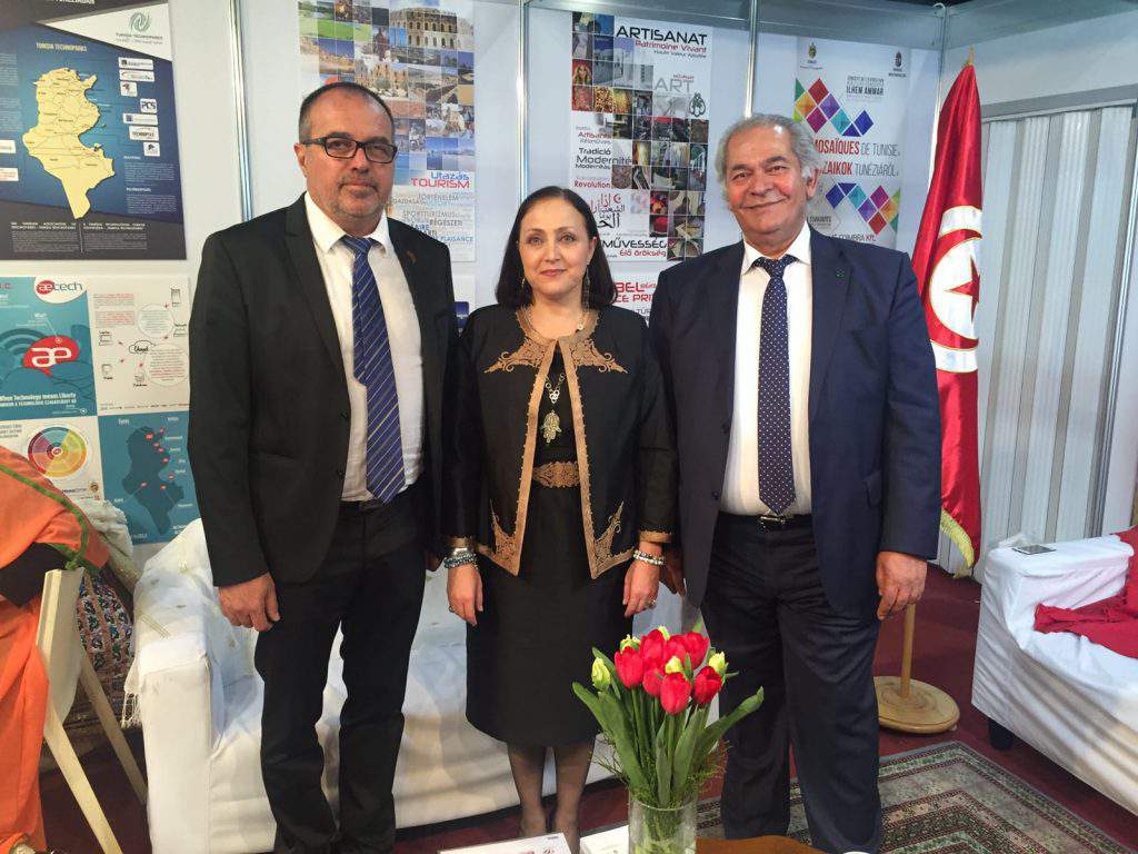 Sándor BALOGH, Head of the Hungarian-Tunisian Business Council, H. E. Ms. Samia Ilhem AMMAR, Ambassador Extraordinary and Plenipotentiary and Zoubeir CHAIEB, Cho-Chair of the Hungarian-Tunisian Business Council