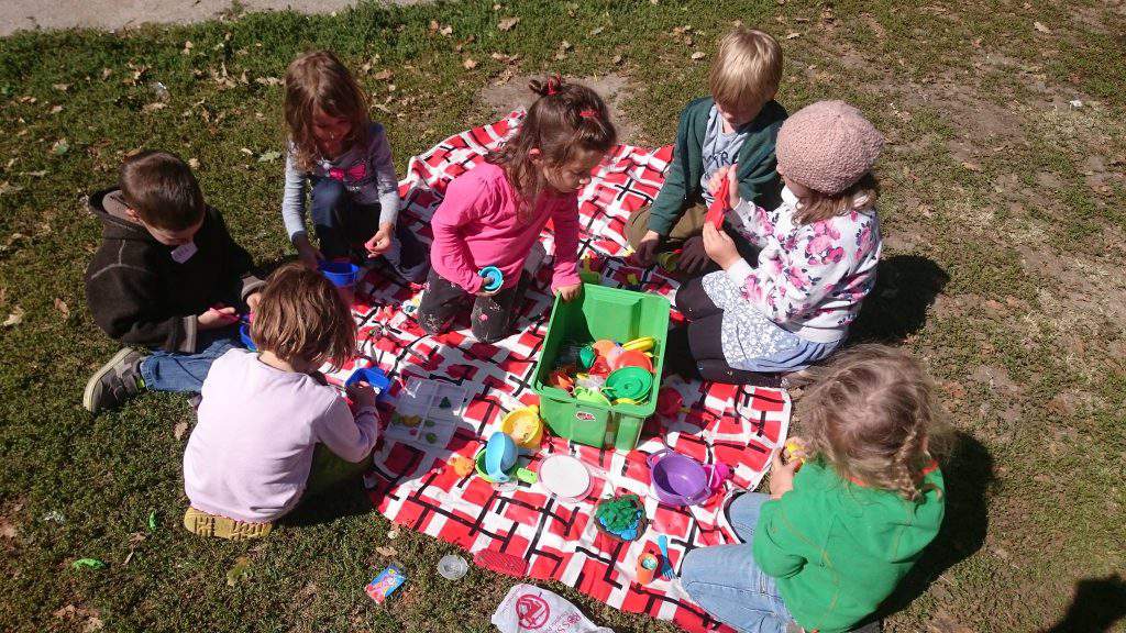 kids children play picnic