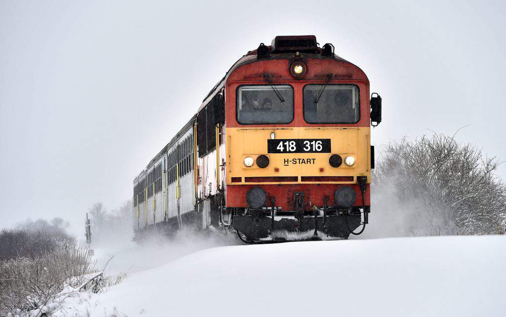 počasí sníh maďarsko extrémní zima
