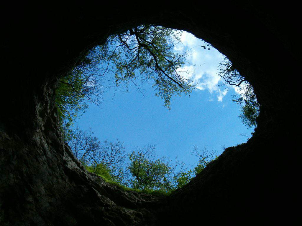 Szelim cave barlang view sky hole lyuk