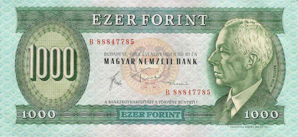 forint, bancnota veche