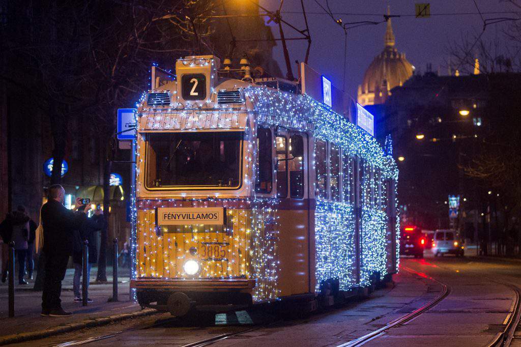 božić, lagani tramvaj, budimpešta