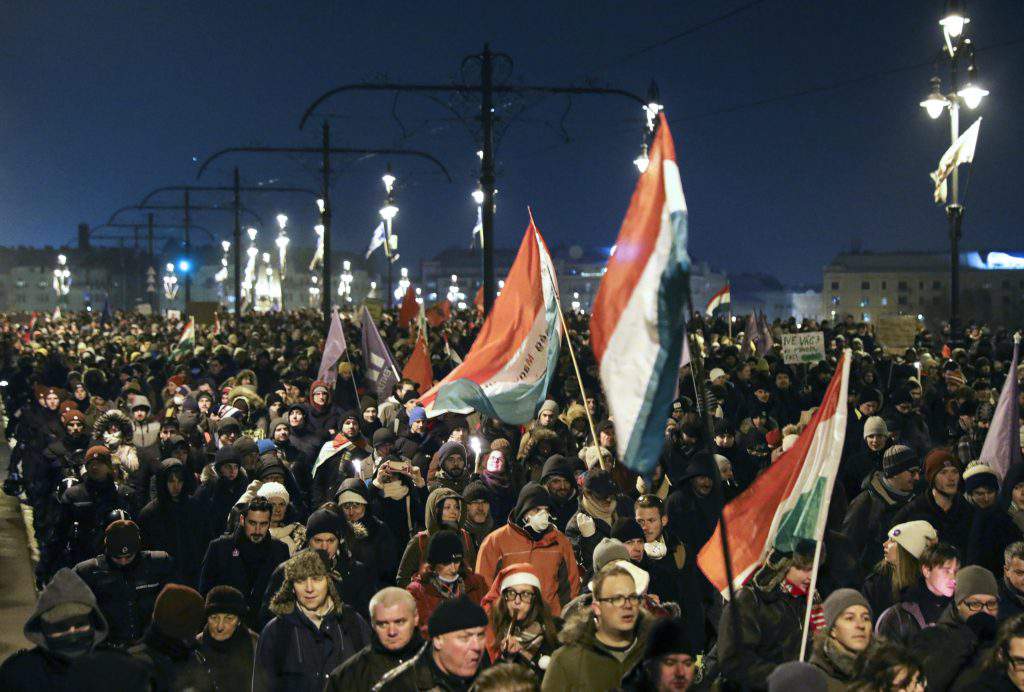 demonstrace v neděli v Budapešti