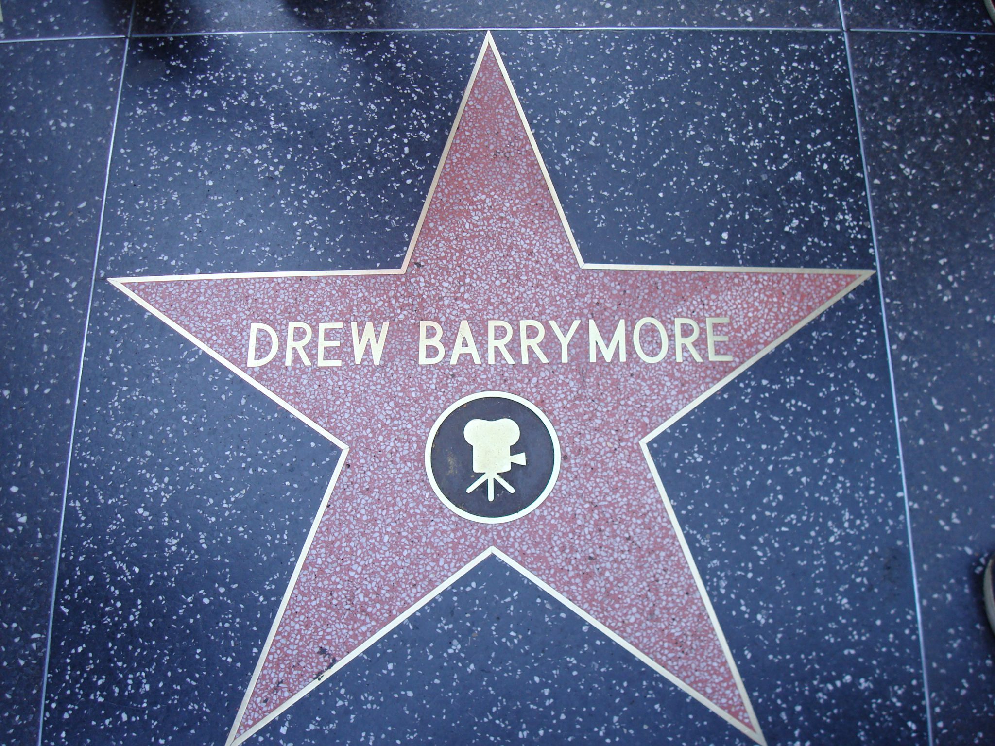 Drew Barrymore, Walk of Fame star on Hollywood Blvd.