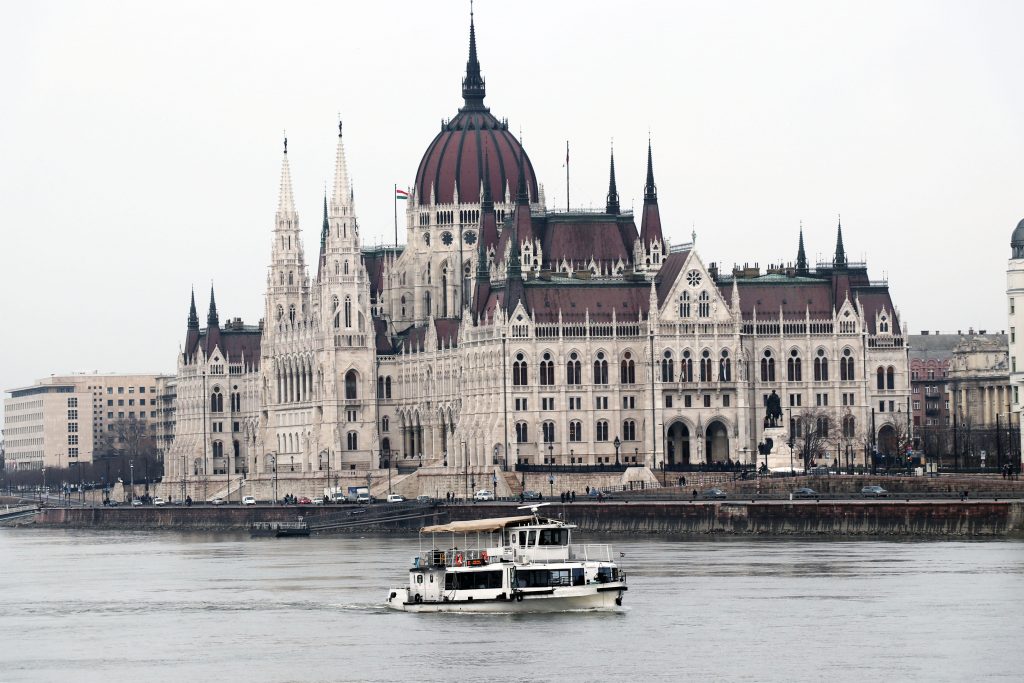 Budapest parliament winter Danube