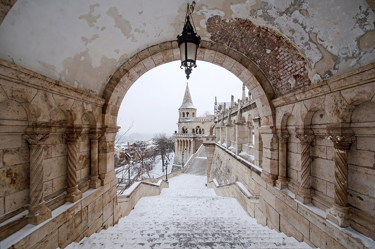 Budapest Winter Snow Halászbástya