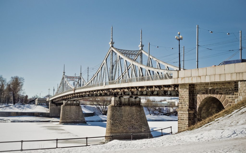 Tver bridge, Russia, replica, history