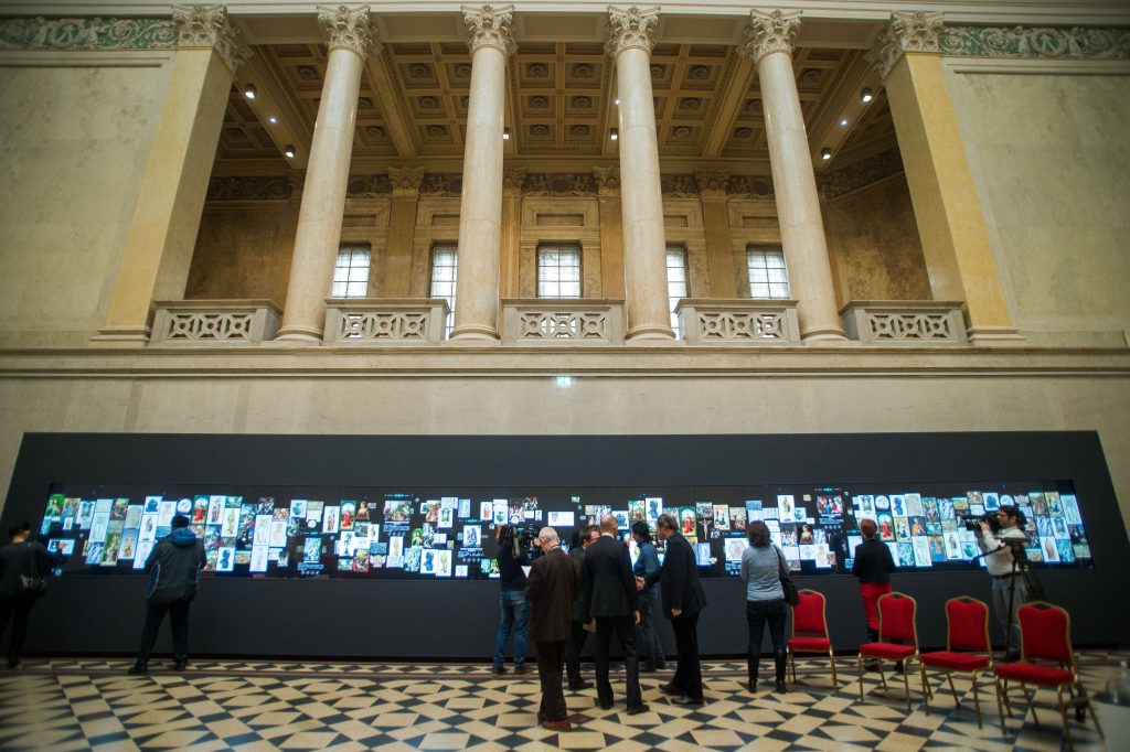 giant interactive LCD display Budapest Hungary