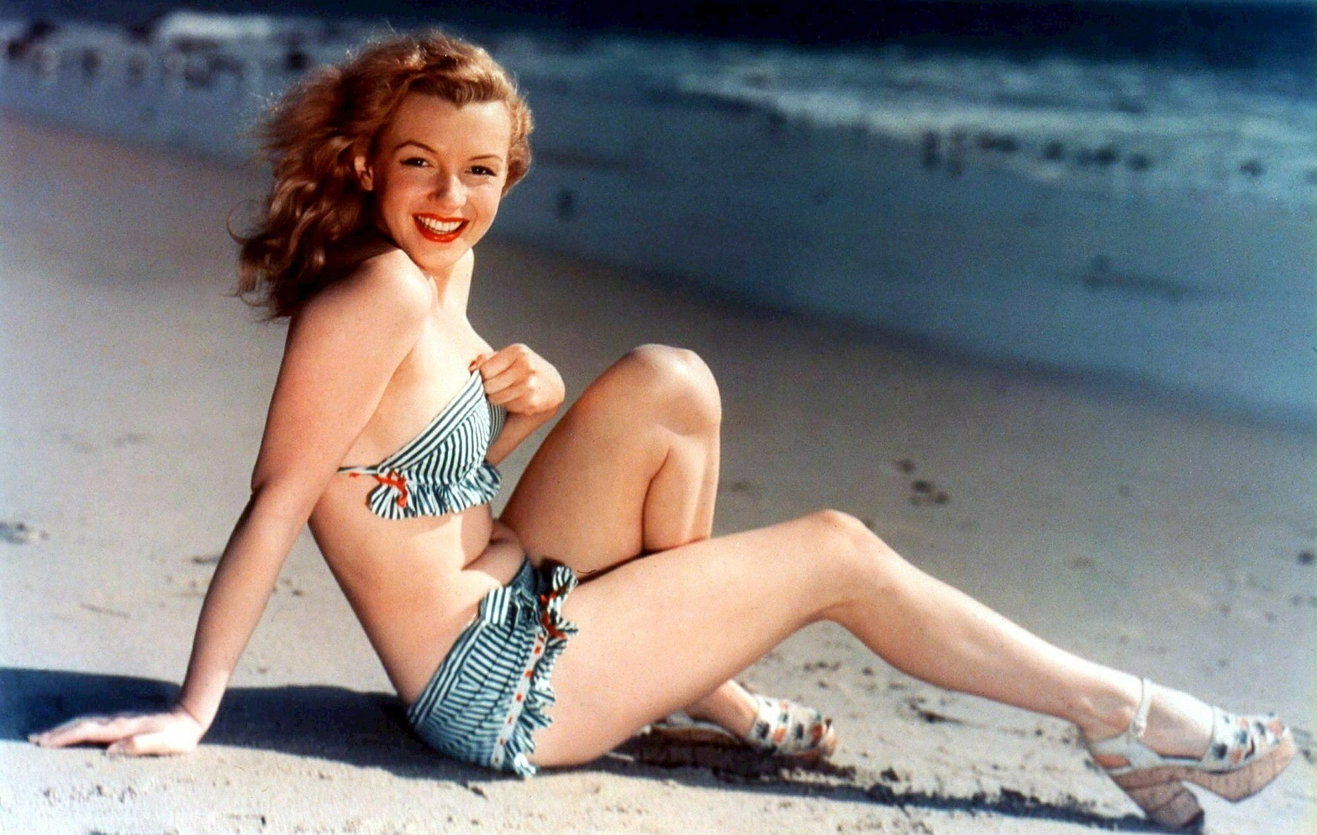  marilyn monroe, photo, plage, actrice 