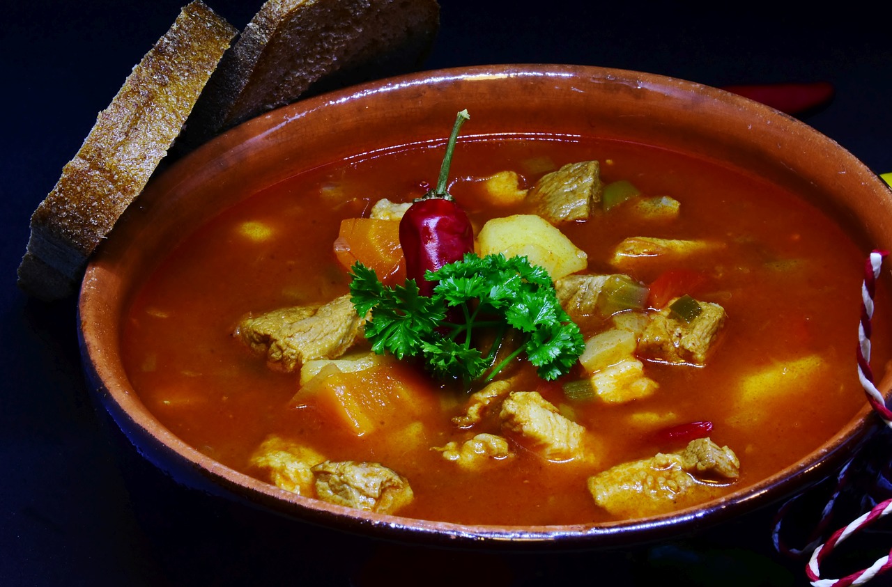 Goulash soup, Hungarian, traditional, food