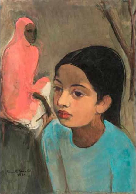 Amrita Sher-Gil, painting, portrait, Hungary, art, India