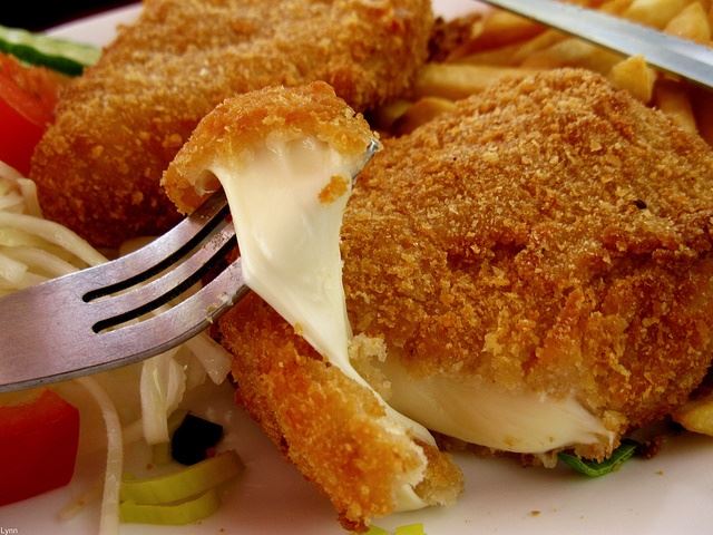 fried cheese, recipe, food