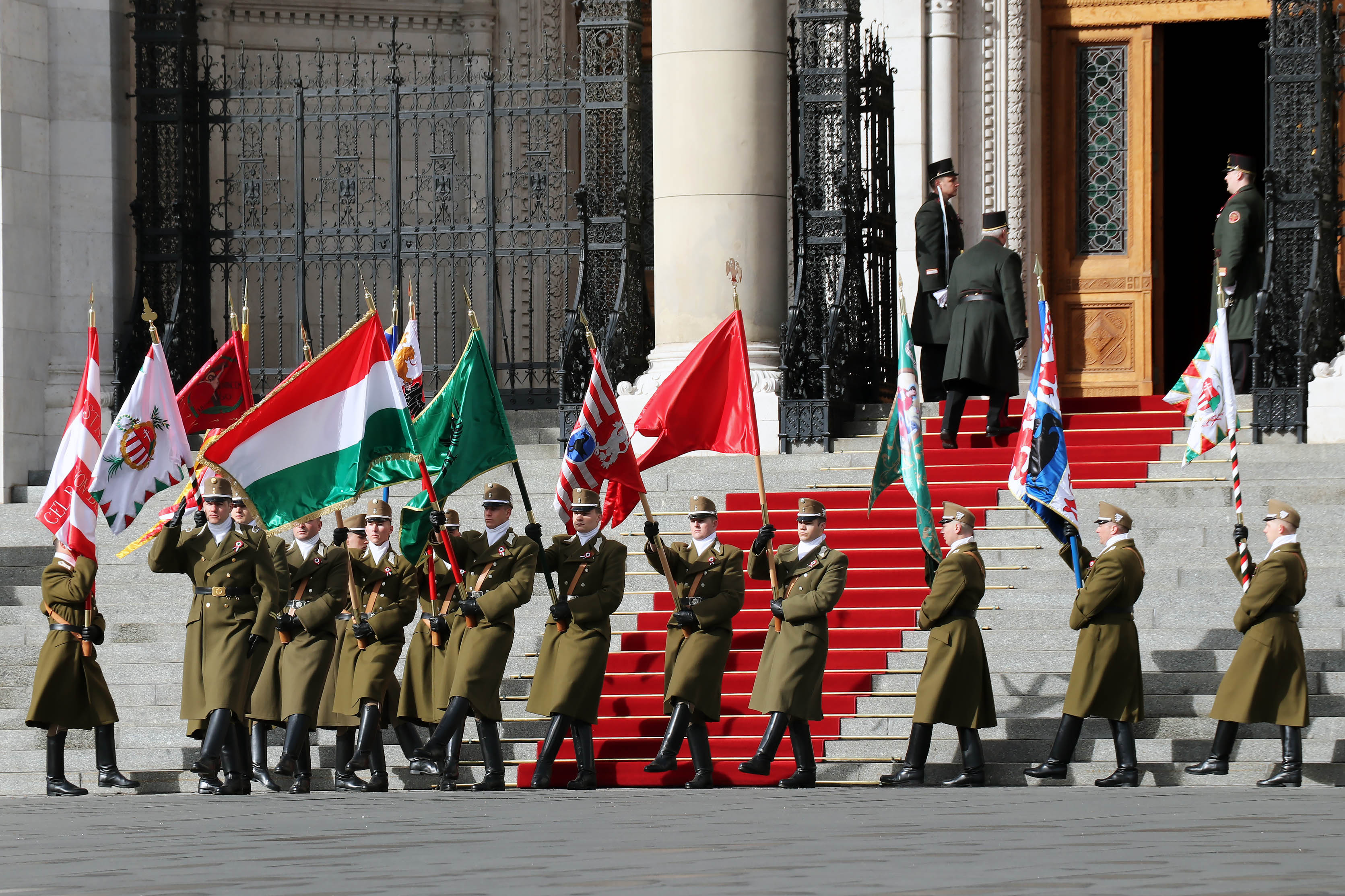 March 15 Hungary National flag hoisted