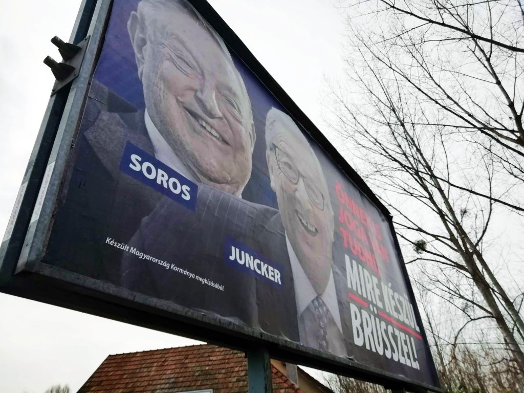 Soros Jucker billboard campaign Fidesz