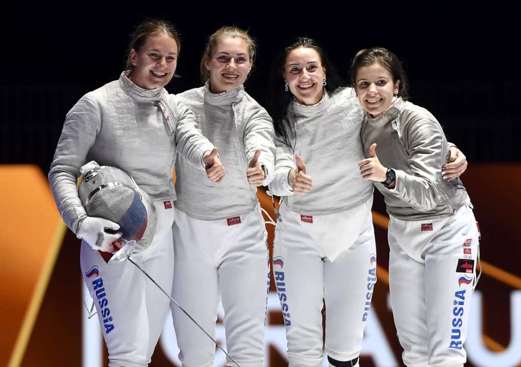 Fencing - Women's sabre team - Russia wins gold