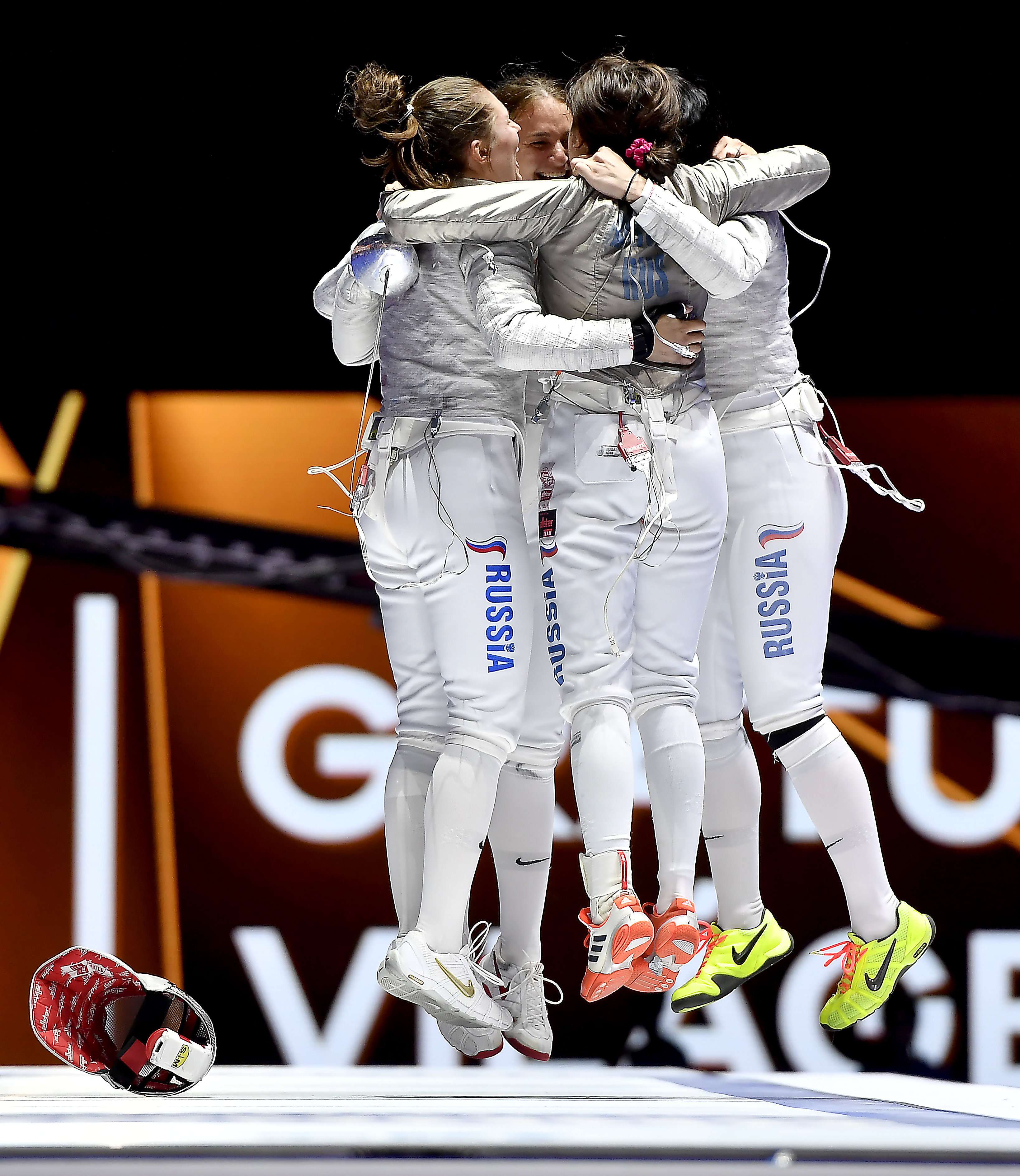 Fencing Women’s sabre team Russia wins gold Photos Daily News
