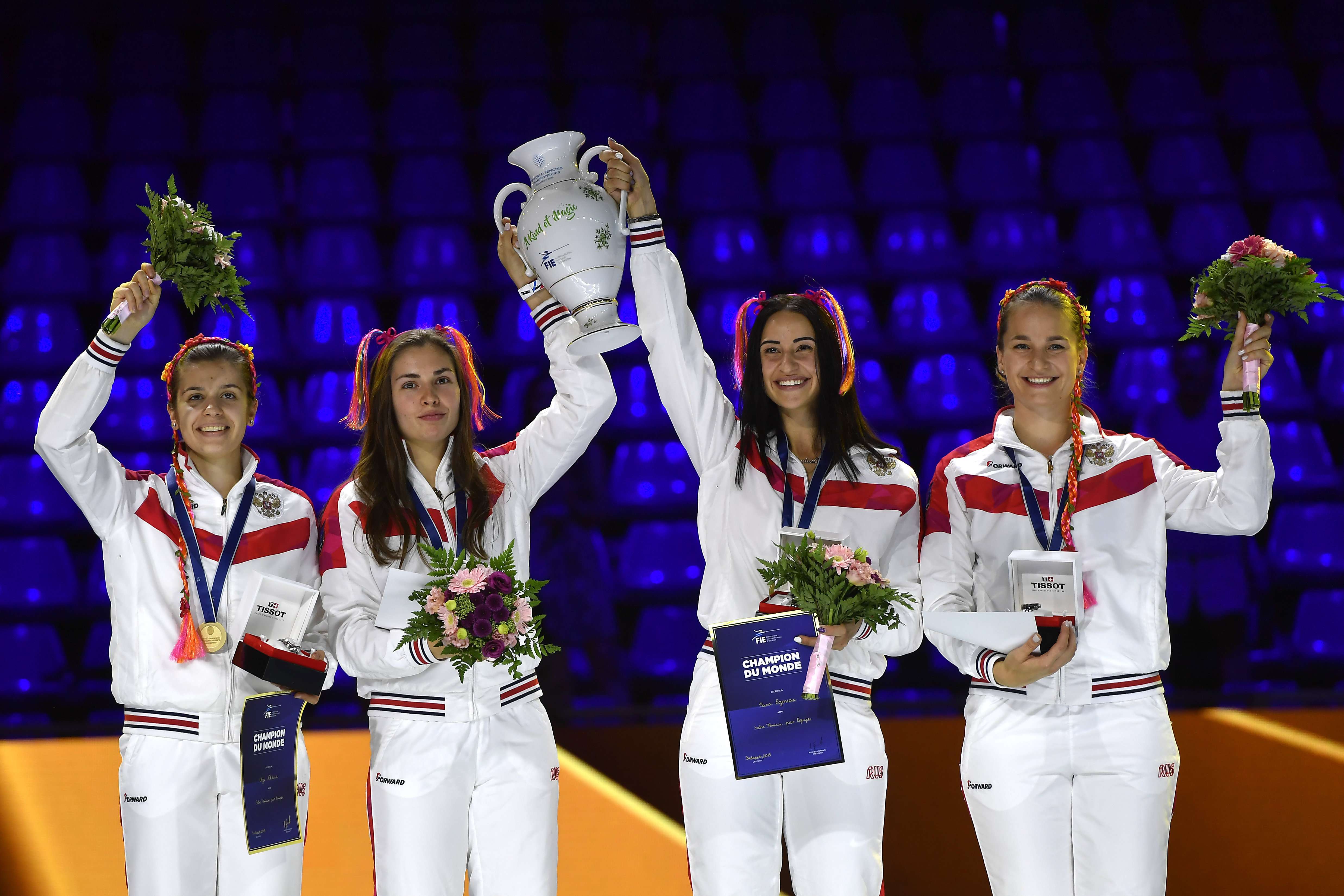 Fencing - Women's sabre team - Russia wins gold - Photos