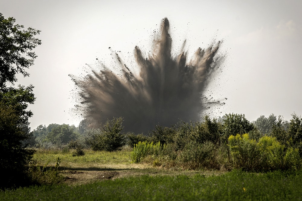 Hungary WWII bomb explode