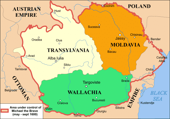 Territories of Mihai Viteazu