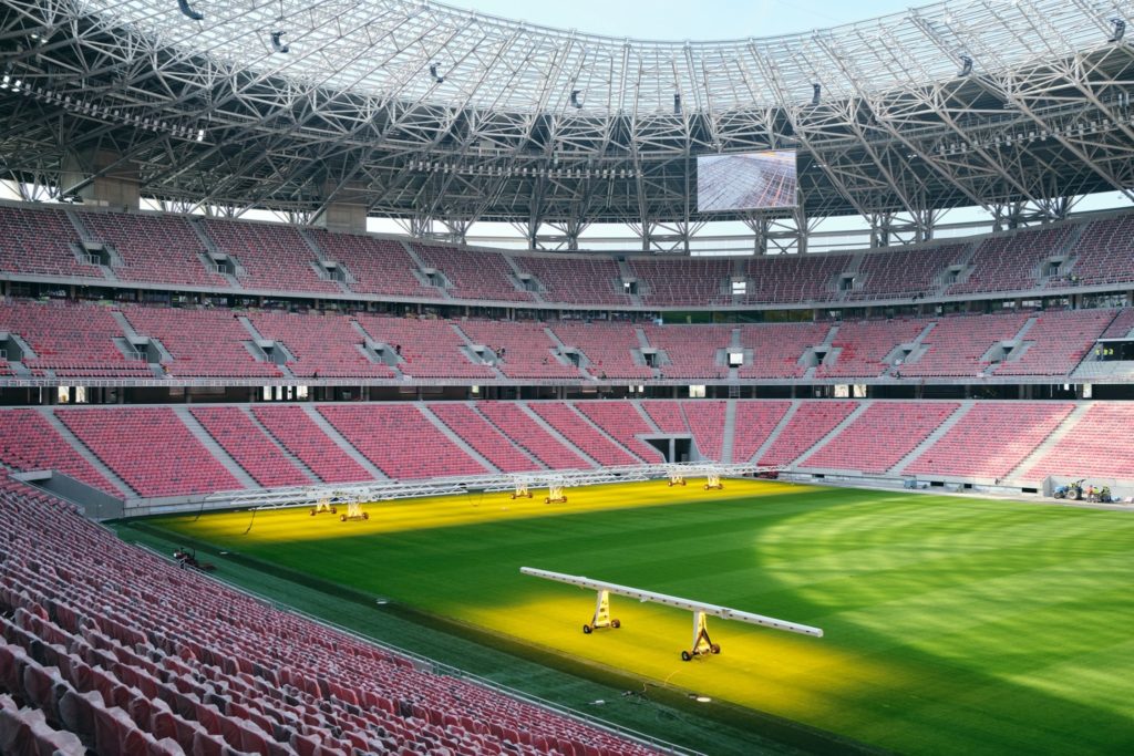 Puskás Arena, tribuny, Budapešť, Maďarsko