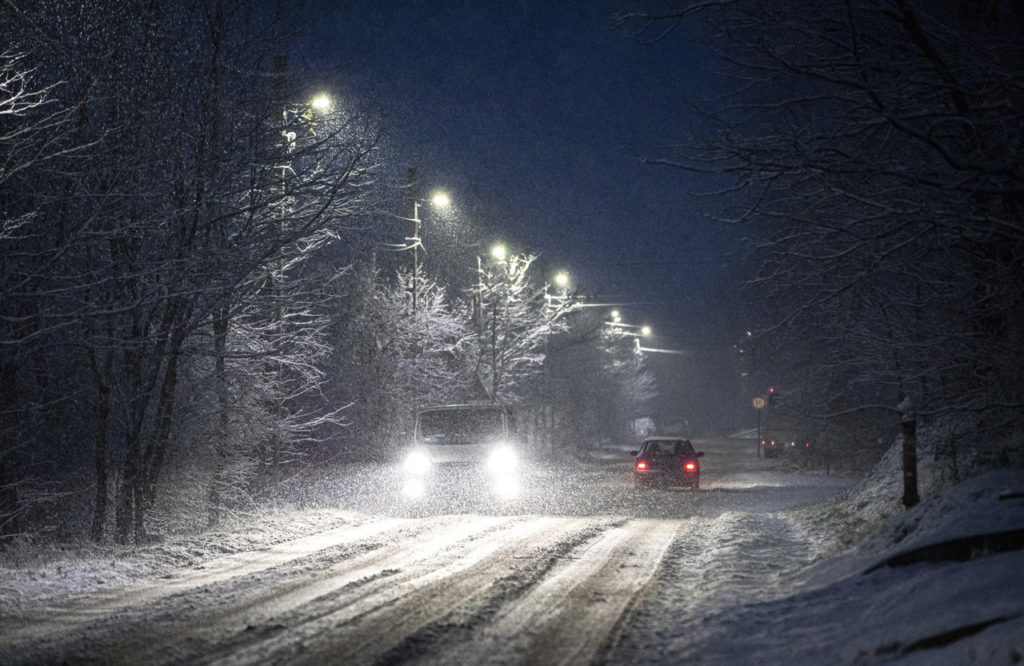 В Угорщині випав перший сніг зими 2019 року