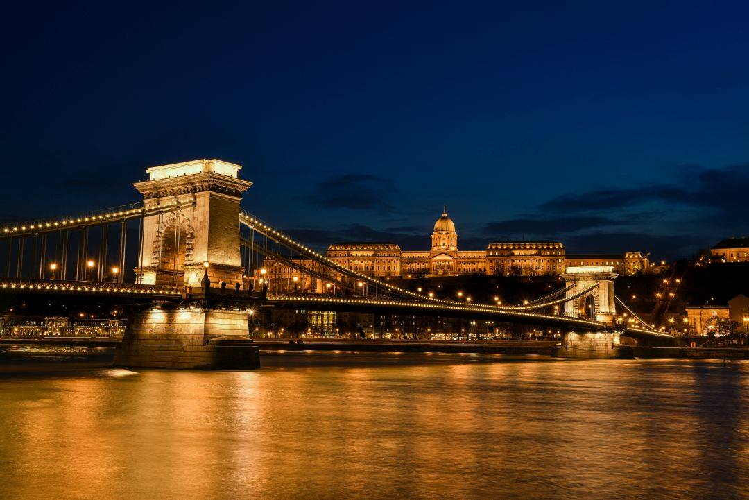 Budapest, Chain Bridge, view, bridge
