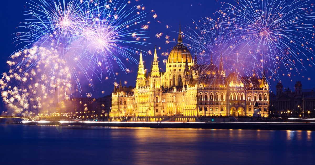 Hungary, Budapest, New Year's Eve, 2020