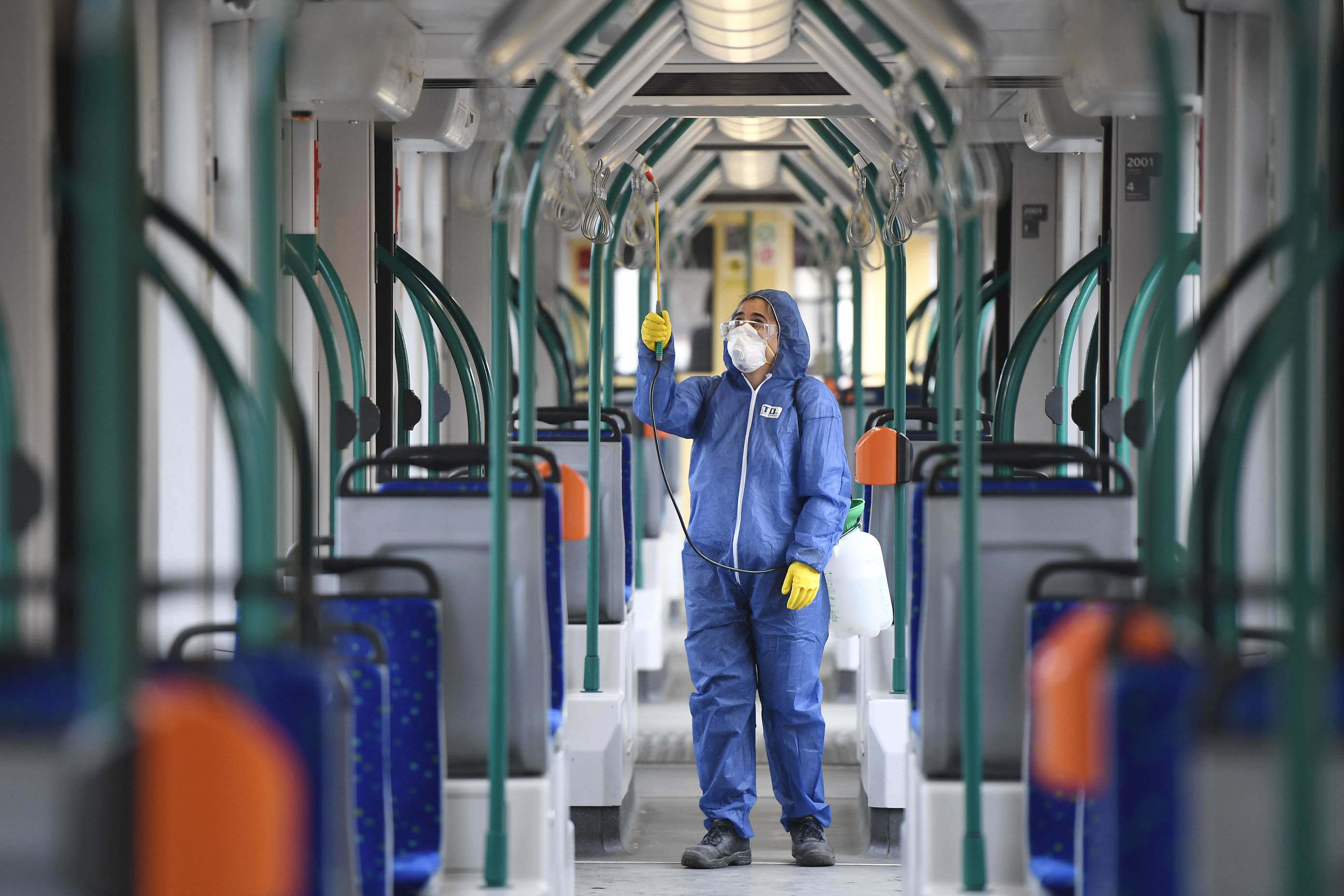 coronavirus cleaning trams