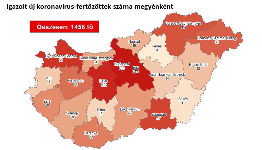 coronavirus map hungary april 13