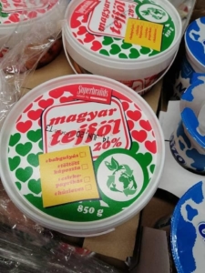 sour cream, box, Hungary