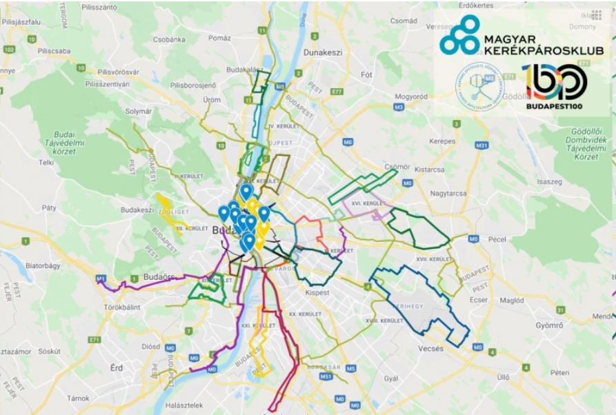 Bike Route map Budapest