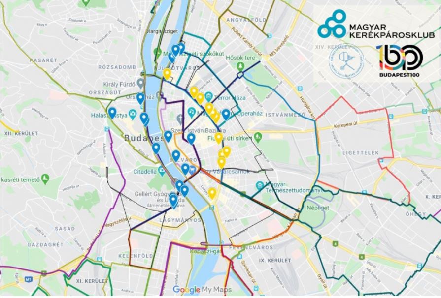 Bike Route map Budapest