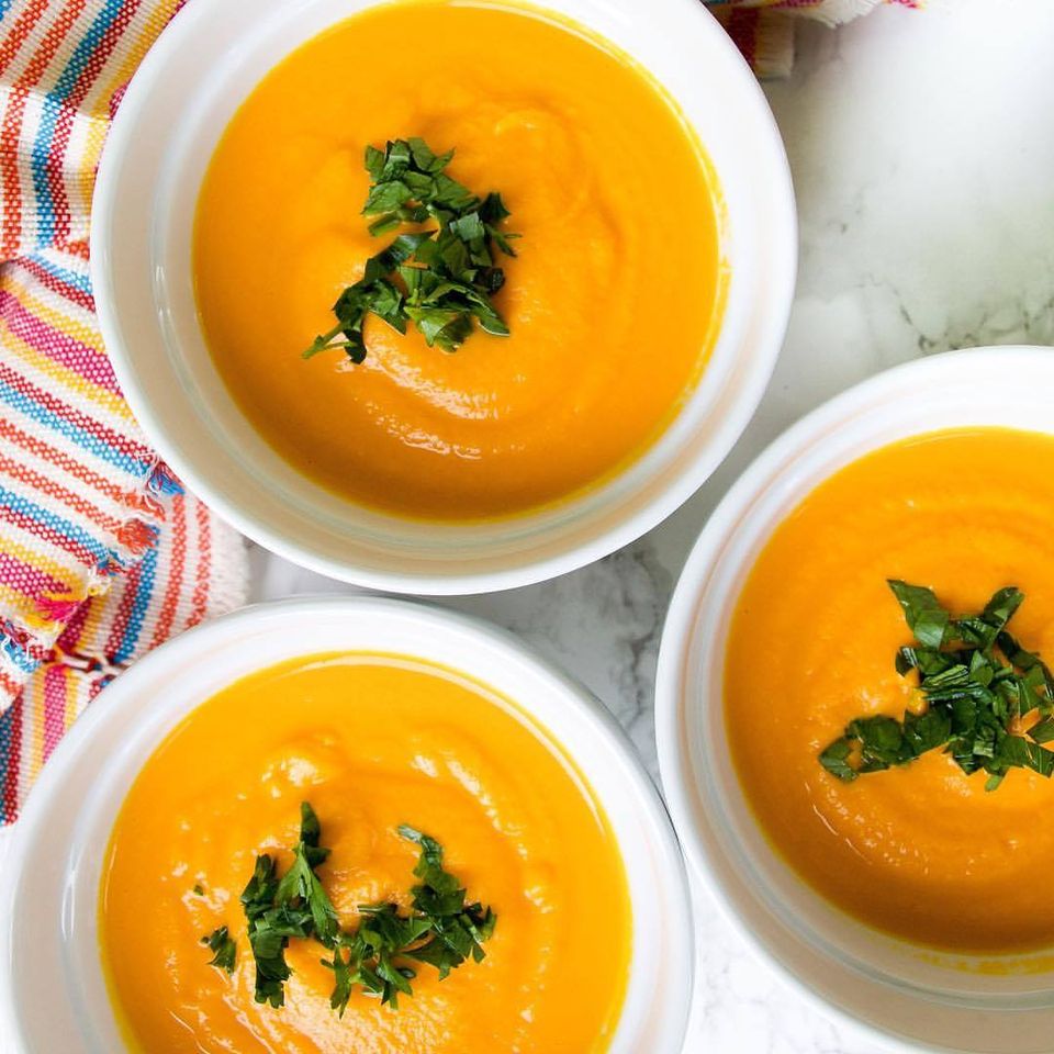 Creamy carrot soup-recipe-food