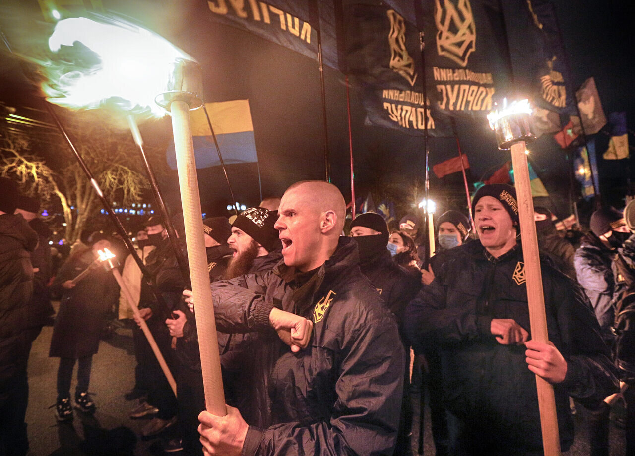 Torchlight procession of Ukrainian nationalists