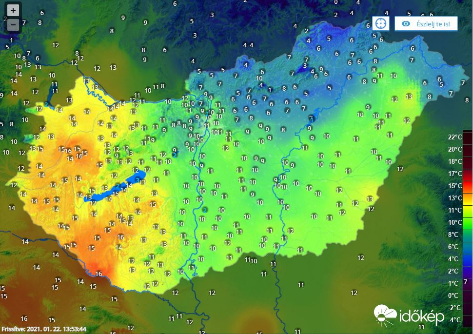 teplotní rekord v Maďarsku
