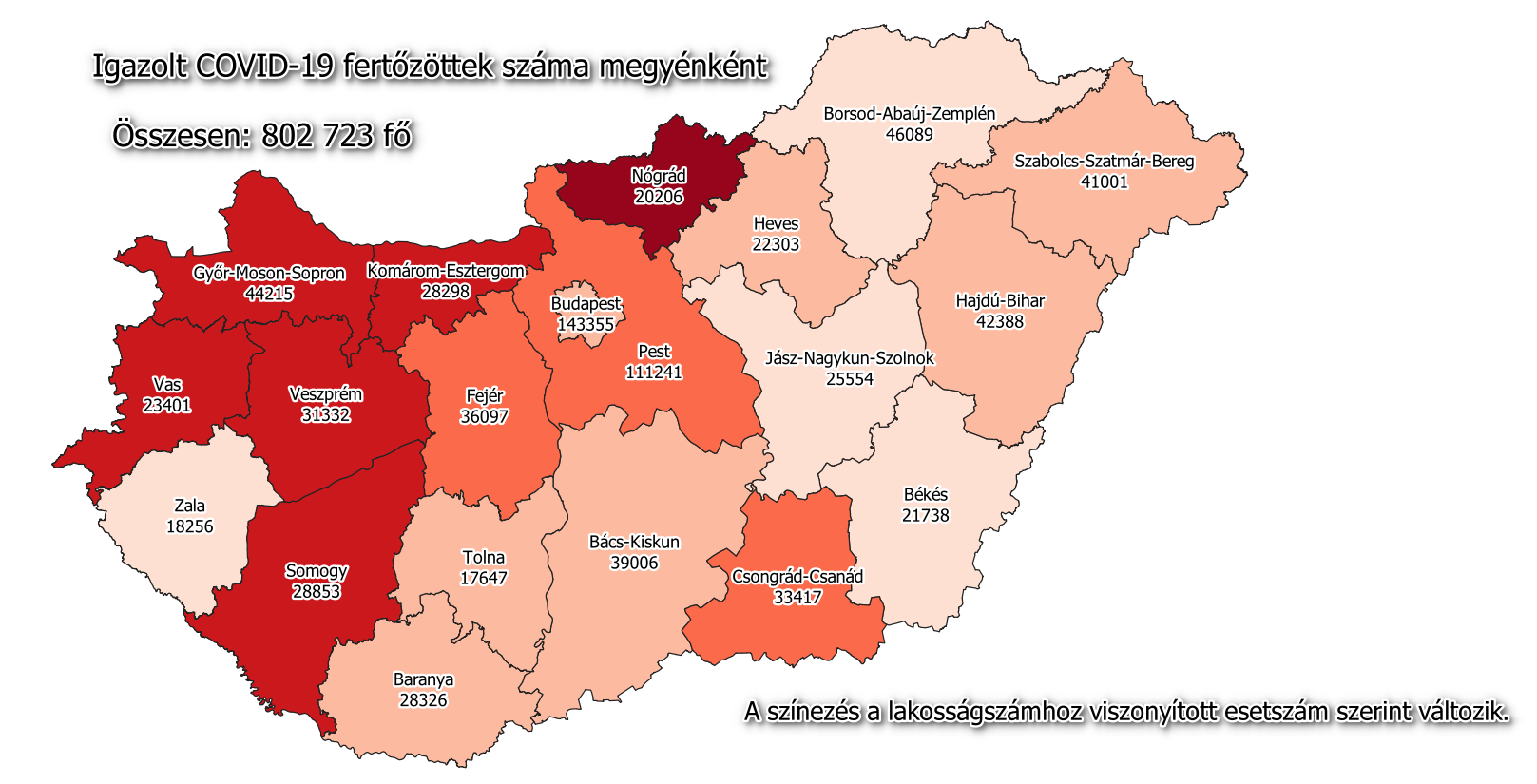 Coronavirus Hungary map