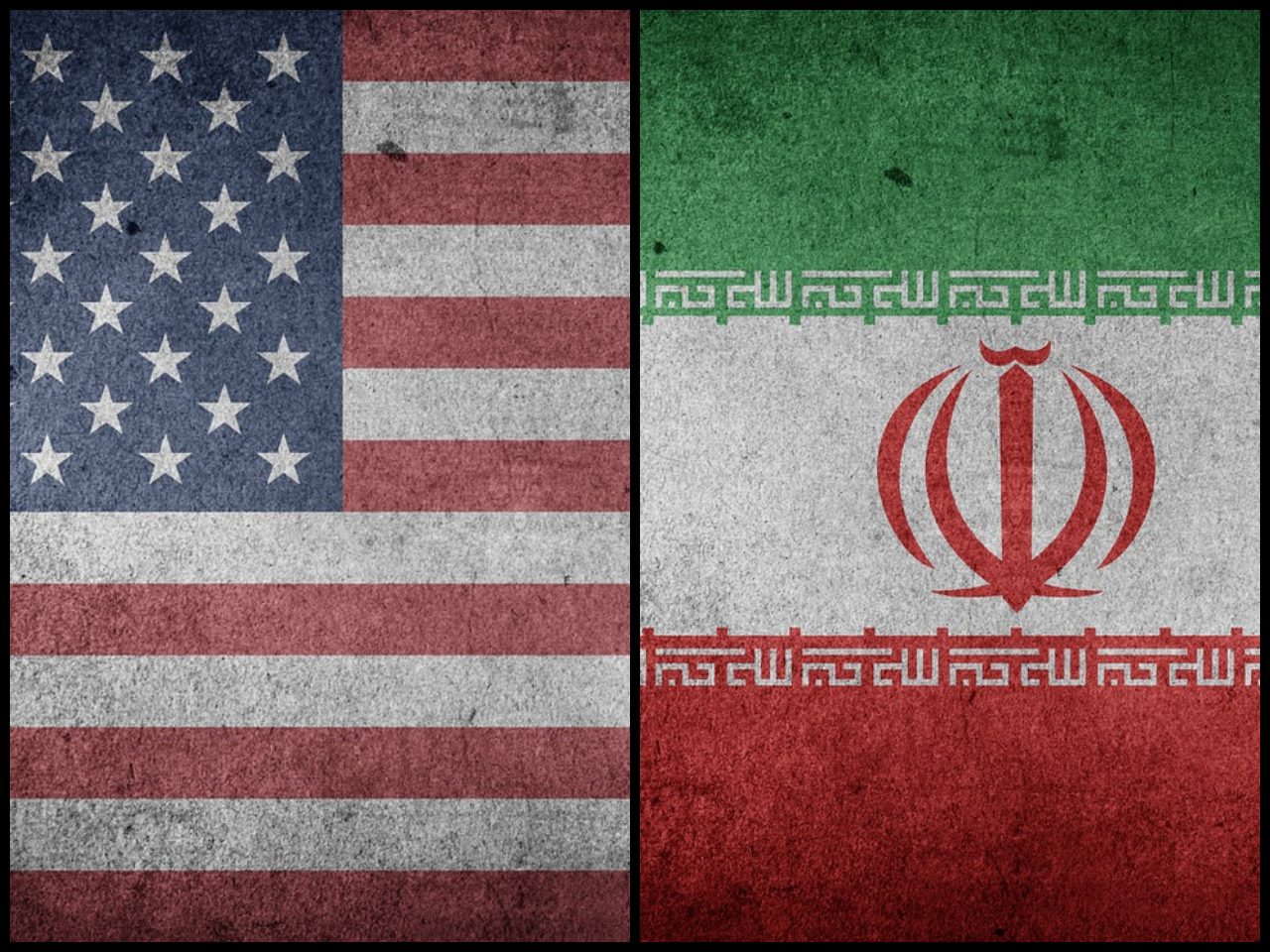 USA United States of America Iran Flag