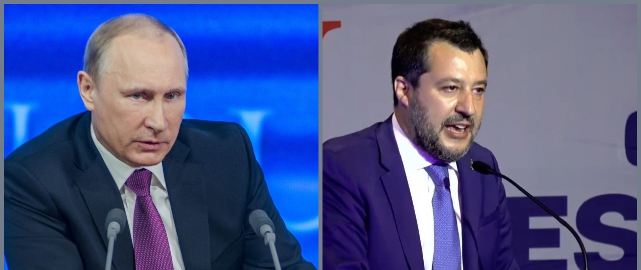 Matteo Salvini Vladimir Putin Vlagyimir Putyin Politikus Politicians Politics Cut