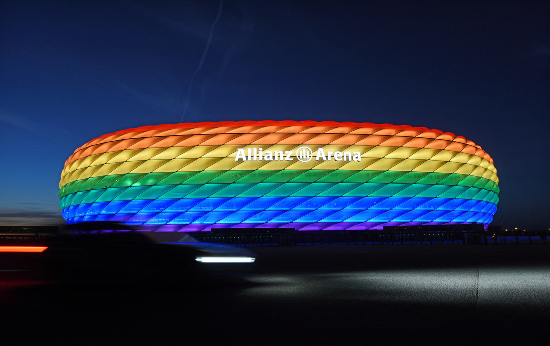 allianz arena rainbow